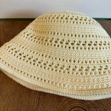 Summer Bucket Hat Fisherman Hat Women Hollow Out Sun Hat Outdoor Casual Versatile Panama Hats Crochet Foldable Caps Beach Cap