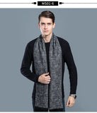 Designer Brand Plaid Men's Cashmere Scarf Winter Warm Scarves Shawls Casual Business Long Wraps Pashmina Christmas Gift for Man
