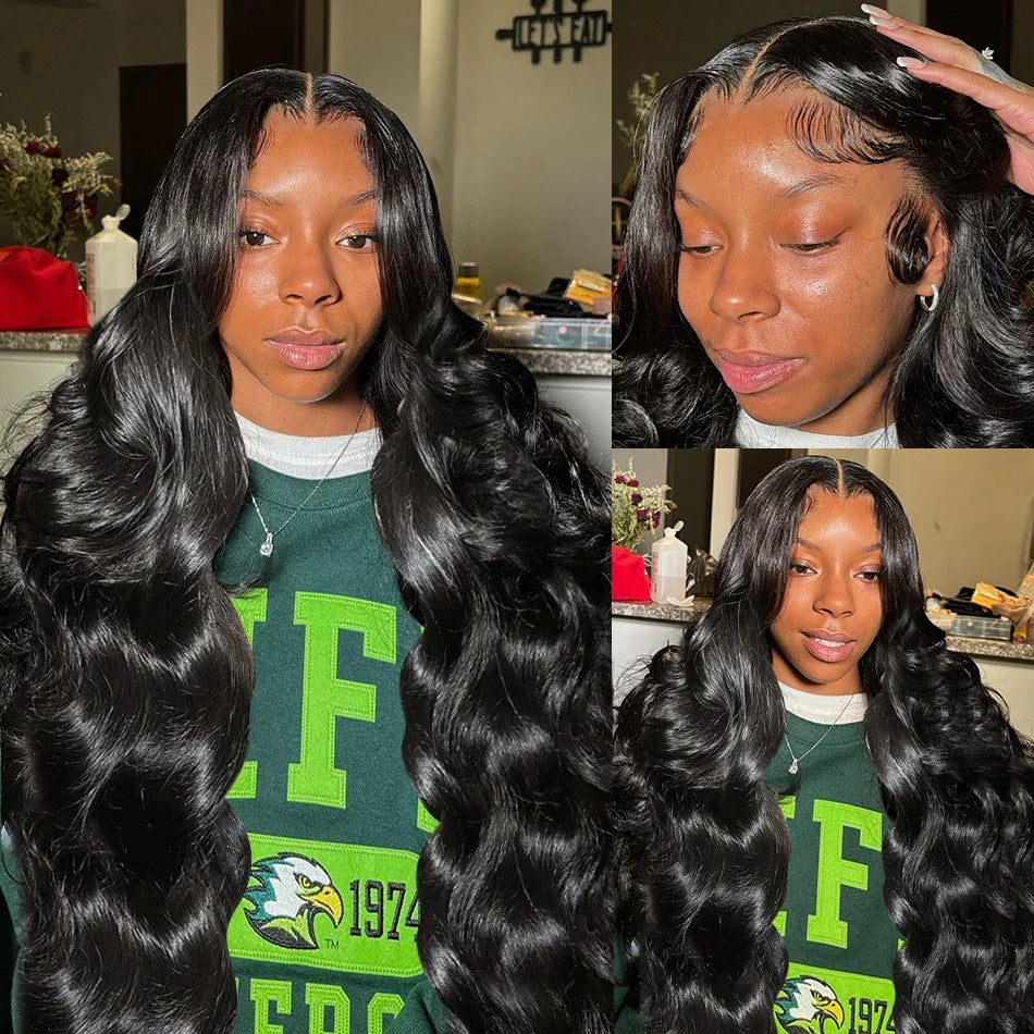 Peruca lace frontal cabelo humano ondulado - alta densidade 250%