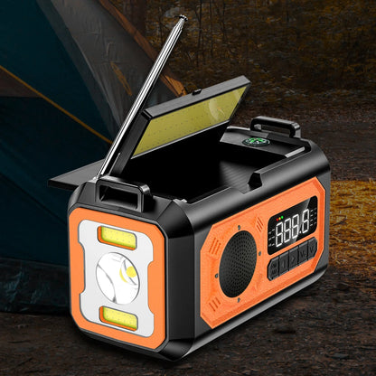 Radio multifunción solar de 12000 mAh con manivela, radio meteorológica de emergencia, lámpara de lectura, banco de energía, alarma SOS para acampar, senderismo, tiendas de campaña
