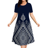 2026 New Floral Graphic Print Women's Dresses Elegant Ladies Summer Dress Casual Retro Plus Size Female Fashion Loose Dress 9XL