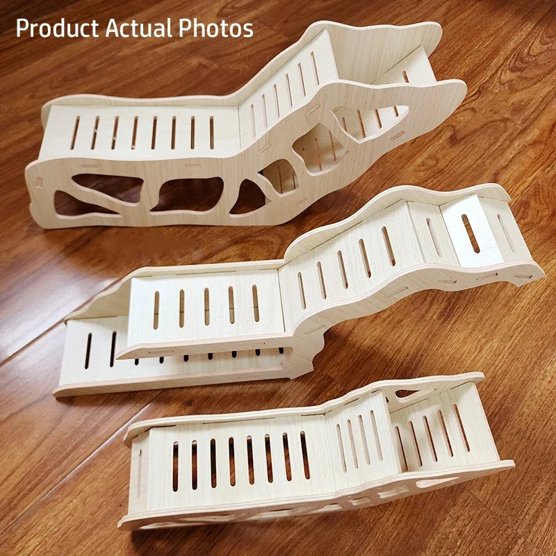 Hamster Wooden Hideout Cave Toy for Dwarf Hamsters Golden Bears Hideaway House with Peekaboo Design Small Animal Cage Accessories
