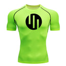 Gym Short Sleeve Running T-Shirt Men's Compression Long Sleeve Shirt Sun Protection Quick Drying Sports Top Black Sportswear 4xl