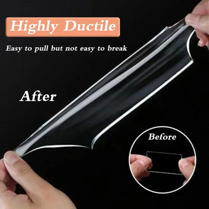 1M/3M Nano Double Sided Tape Heavy Duty Transparent Adhesive Strips Strong Sticky Multipurpose Reusable Waterproof Mounting Tape