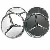 4Pcs/set 75MM/60MM Car Wheel Center Hub Cap Covers For Mercedes Benz  Black Badge Rim Cover Auto Style Decorate Accessories