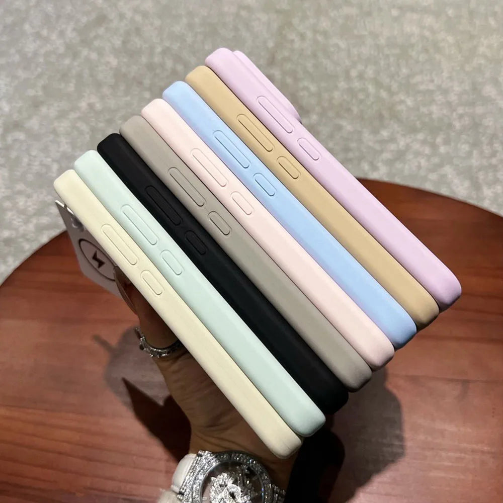 Colorful Liquid Silicone For Magsafe Wireless Charger Magnetic Case for Xiaomi 15 14 Pro 15 Pro Shockproof Soft Cover