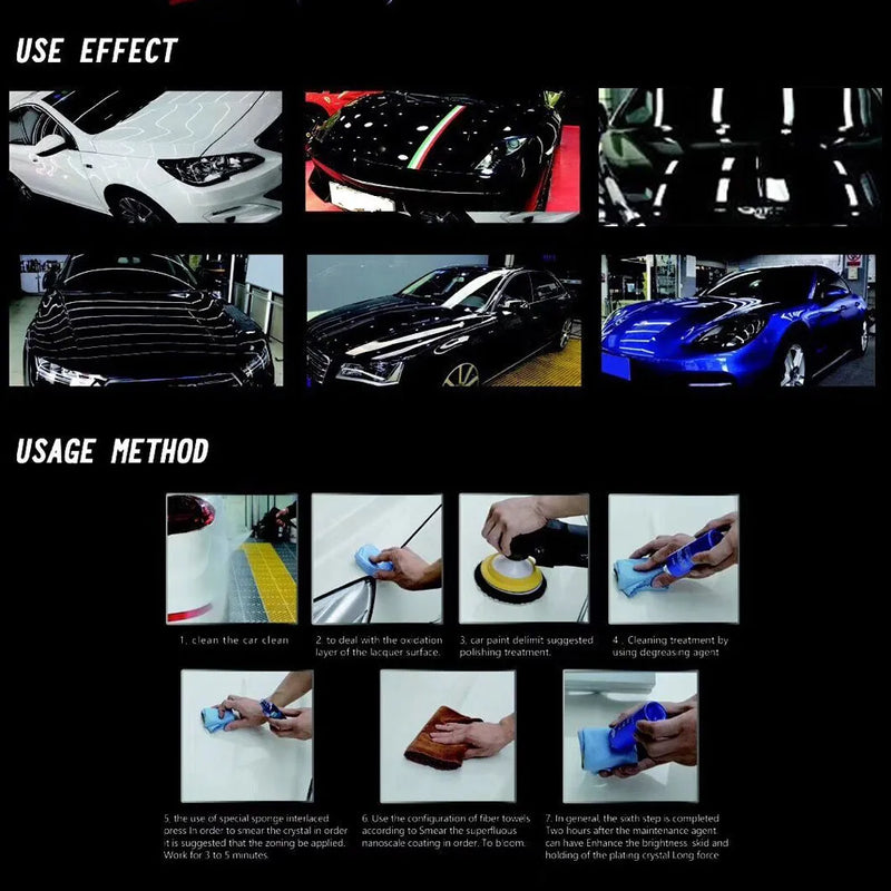 1 unidad de 30 ml de productos de limpieza para automóviles, 9 h de duración, revestimiento de vidrio superhidrofóbico, capa cerámica líquida para automóviles, pintura para automóviles, suministros automotrices.