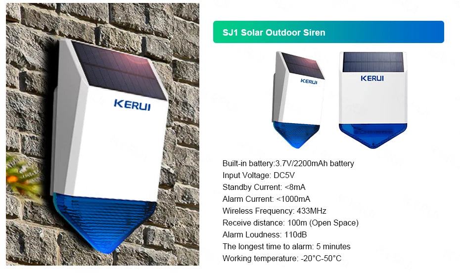 KERUI WIFI GSM Alarm System Kit W202 Home Security Protection Tuya Smart Support Alexa with Motion Detector Door Opening Sensor