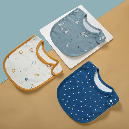 3pcs/set Baby Girl Boy Feeding Bibs Waterproof Apron Cartoon Towel Kids Toddler Dinner Bandanas Burp Cloths Baby Accessories
