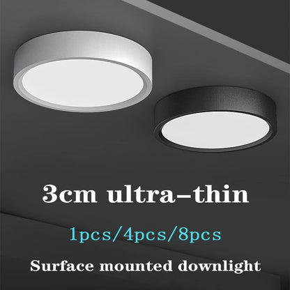 220v conduziu a luz de teto 5w 10 15 18 superfície montada downlight lâmpada do teto para sala estar cozinha holofotes luzes do painel