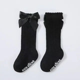 Summer Ultra-thin Mesh Socks Baby Girl Mosquito-resistant Knee Sock Cute Newborn Pink Bow Hollow Cotton Newborn Baby Clothes 