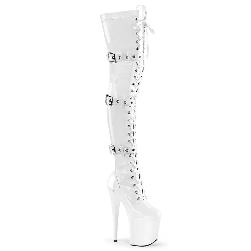 Sexy Thigh High Boots 8-9 Inch High Heels Fashion Platform Womens Over The Knee Boots 20-23cm High-Heeled Boots Pipe Dance Boots