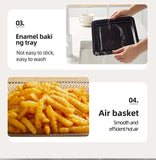 Smart Air Fryer Oven, 26L/13L Large Capacity Electric Air Fryer, Visible Window, Household Kitchen Deep Fryer without Oil, EU 220V