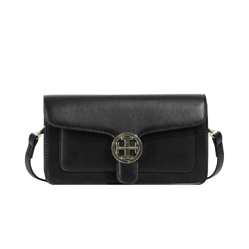 Bolso bandolera de piel para mujer, estilo clásico, con correas, estilo salvaje, bandolera de hombro para niña.