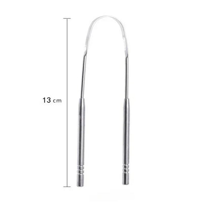 1/2/4 Pcs Reusable Stainless Steel Useful Tongue Scraper Cleaner Fresh Breath Cleaning Coated Tongue Oral Hygiene Care Tools
