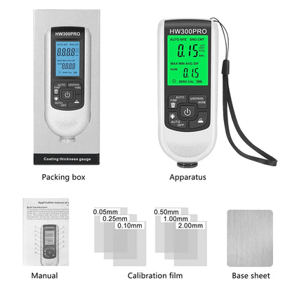 0-2000um High-precision Car Paint Thickness Tester Manual Paint Tools Paint Film Thickness Gauge for Fe/nfe or only Coating Film