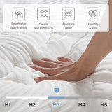 Tribesigns mattress 140x200 cm Height 25 cm Pocket spring Core mattress Medium Hardness H3 7-Zone Orthopedic mattress