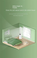 Household Bladeless Fan Wind Air Conditioner Cooling Fan Vertical Shaking Head Electric Fans Standing Fan with Remote Control