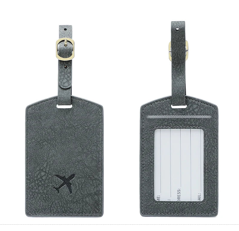 Fashionable new PU luggage tag, boarding pass for overseas travel, luggage tag, anti-loss name card, luggage tag