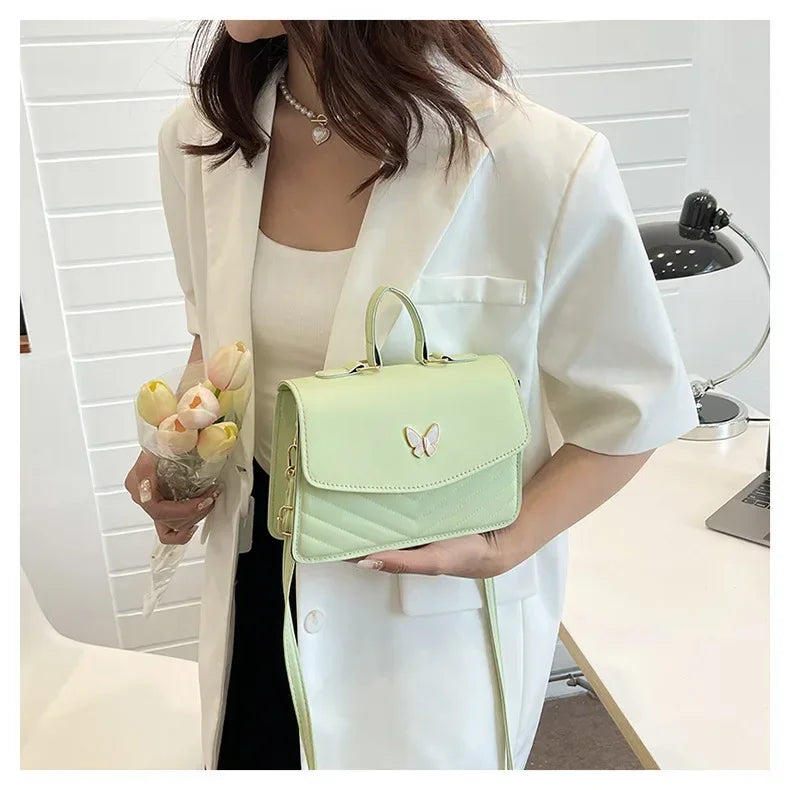 PU Versatile and Fashionable Portable Small Square Bag Single Shoulder Crossbody Bag Luxury Designer Handbag Women's Bags