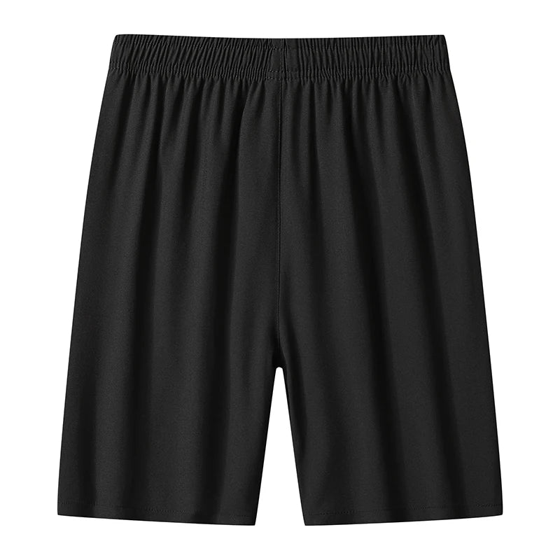 Summer Running Sports Shorts Men Breathable Beach Shorts Ice Silk Comfortable Elastic Waist Fitness Basketball Short Sportswear
