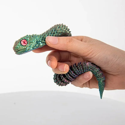 Figuras de serpiente con articulaciones giratorias impresas en 3D, adornos artesanales para el hogar, la oficina, el escritorio, el jardín, el paisaje, etc.