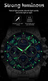 POEDAGAR Luxury Watch for Man Quartz Sports Men Watch Waterproof Luminous Stainless Steel Chronograph Men's Watches Clock Reloj