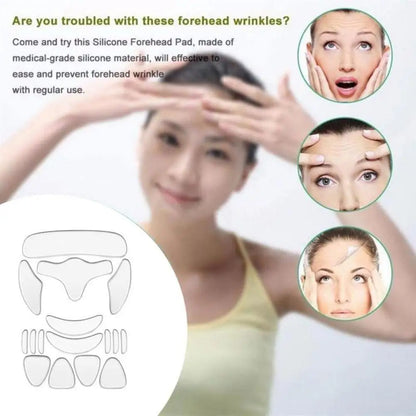 1set Reusable Face Wrinkle Remover tapes Silicone Anti-wrinkle Face Forehead Cheek Chin Sticker Anti Aging Skin Care Mask