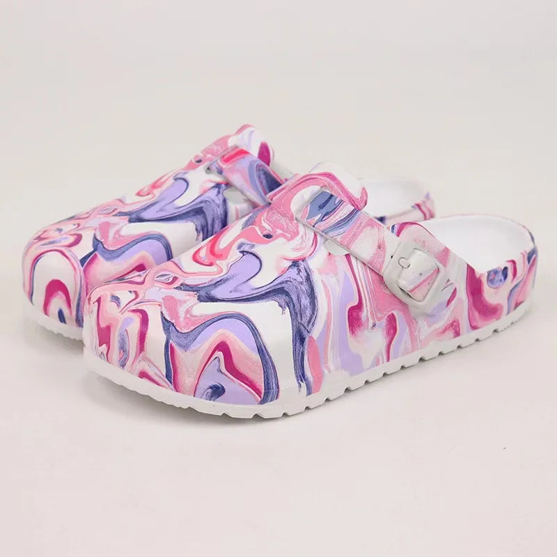 Zuecos médicos estampados antideslizantes, zapatillas ultraligeras para médicos y enfermeras, calzado veterinario, calzado quirúrgico premium YC-1