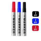 Permanent Paint Marker Pen Waterproof Black Pen for Tire Oily Markers Quick Drying Signature Pen Stationery Supplies