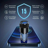 Olaf USB Type-C Car Phone Adapter Fast Charging, Quick Charge 3.0, 68W, PD, iPhone 13, 12, Xiaomi, Huawei, Samsung S21