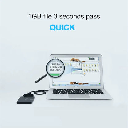 Cable adaptador SATA 3 USB 3.0 2.0 a USB 3.0 de hasta 6 Gbps compatible con discos duros externos HDD/SSD de 2,5 pulgadas, cable SATA III de 22 pines