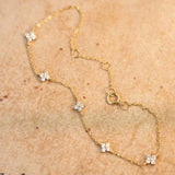925 Sterling Silver Plated Bracelet for Women, 18K Gold, Shiny Zircon Flower, Korean Temperament, Exquisite Jewelry Gifts 