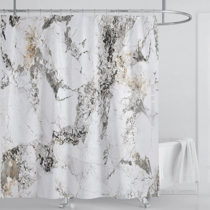 Marble Waterproof Shower Curtain Waterproof Shower Curtain for Bathroom Decor Printed Washable Shower Curtain with Hooks