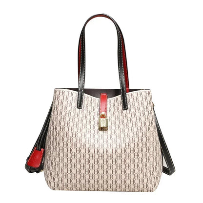 CH Women's Large Capacity Handbag Daily Commuting High-end Versatile PU Material Letter Printed Design Women's Crossbody Bag