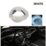 10M/5M/3M Neon LED Car Interior Decorative Lamps Strips USB Drive For DIY Decorative Dashboard Console Ambient Light Cold Light