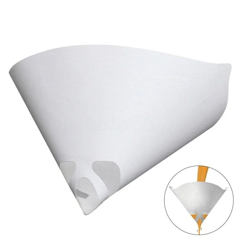 Filtro de papel de malla para pintura en aerosol para automóviles, embudo purificador de filtro de pintura desechable, embudos de papel cónicos de nailon y micras. 