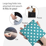 Custom Recycling Classic Black And White Polka Dot Shopping Bag Women Tote Bag Portable Grocery Shopper Bags