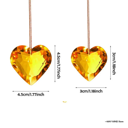 45mm Hanging Heart Suncatcher Prism Pendant Crafts for Home Office Garden Decoration Rainbow Maker Window Pendant 2025 Xmas Gift