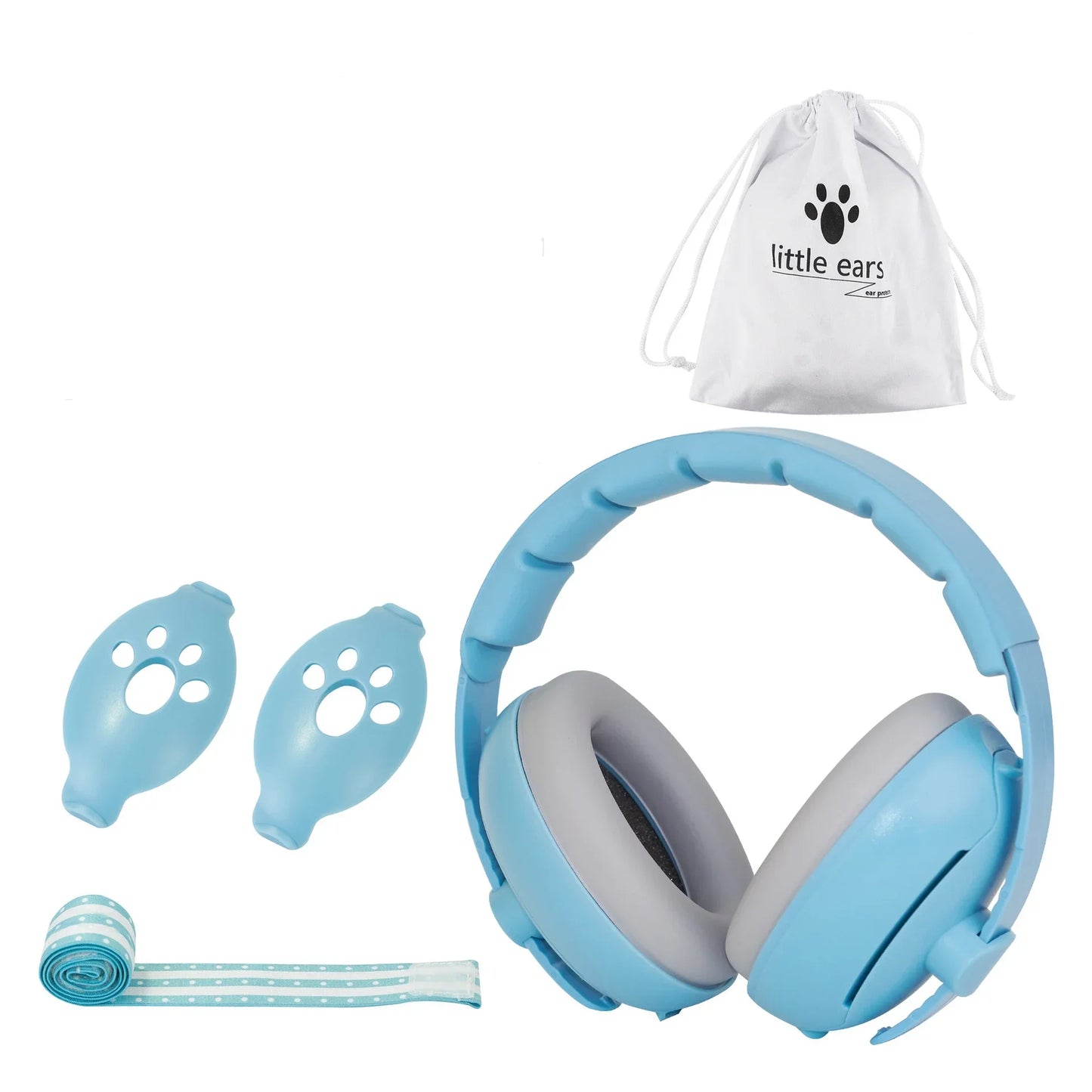 Auriculares con cancelación de ruido y protección auditiva para bebés, diseño convertible 2 en 1, orejeras con reducción de ruido para bebés que mejoran el sueño.