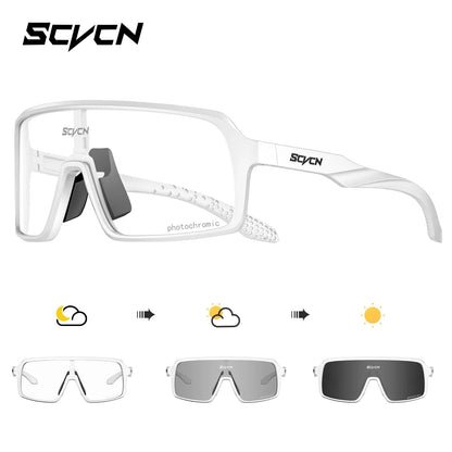 SCVCN Photochromic Sunglasses for Men Fashion Outdoor Sports Bicycle Cycling Glasses Woman Riding Goggles Eyewear Accessories