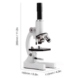 Microscopio óptico monocular 64X-2400X para niños de primaria, ciencias, biología experimental, microscopio digital