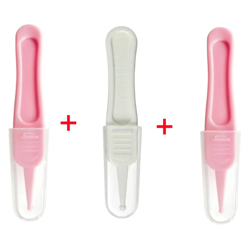 Pinzas para limpiar la nariz del bebé, herramienta segura para limpiar el ombligo, la nariz y los oídos del bebé, pinzas para mocos, eliminación de mocos, suministros de limpieza para recién nacidos