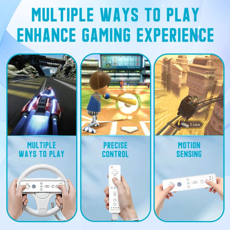 Controllers for Nintendo Wii/Wii U Left/Right 2in1 Motion Plus Controller Wireless Remote Control Gamepad Video Game Accessories