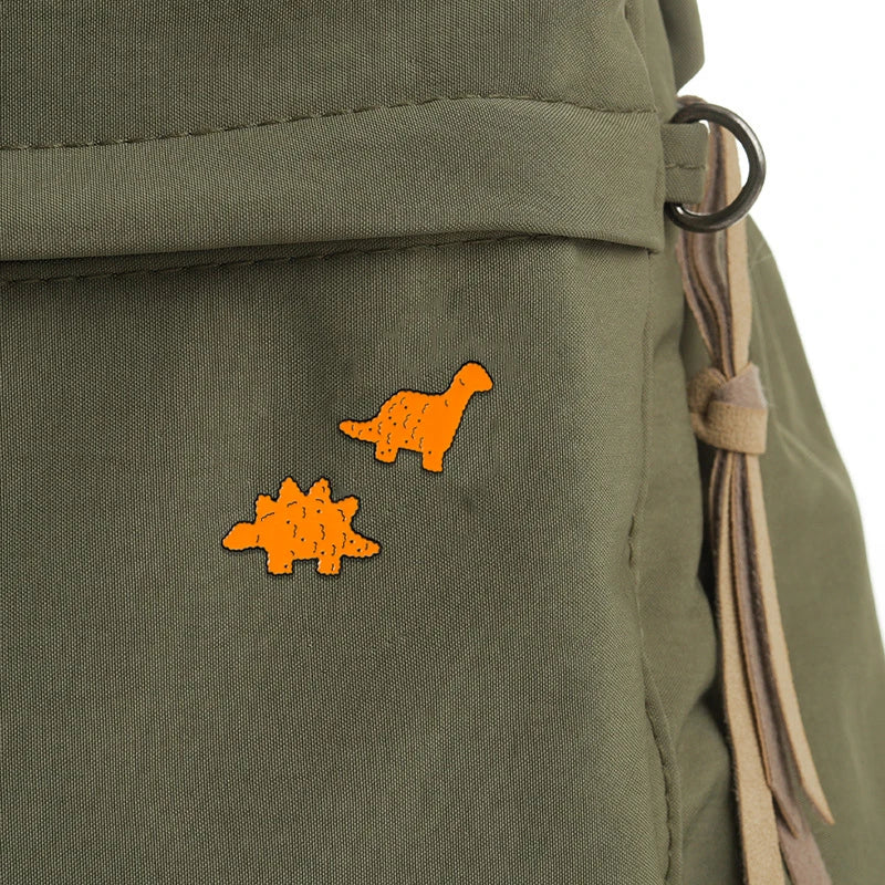 3 pcs/set cute creative dinosaur collection pins Stegosaurus shaped enamel brooches backpack bag jewelry decoration
