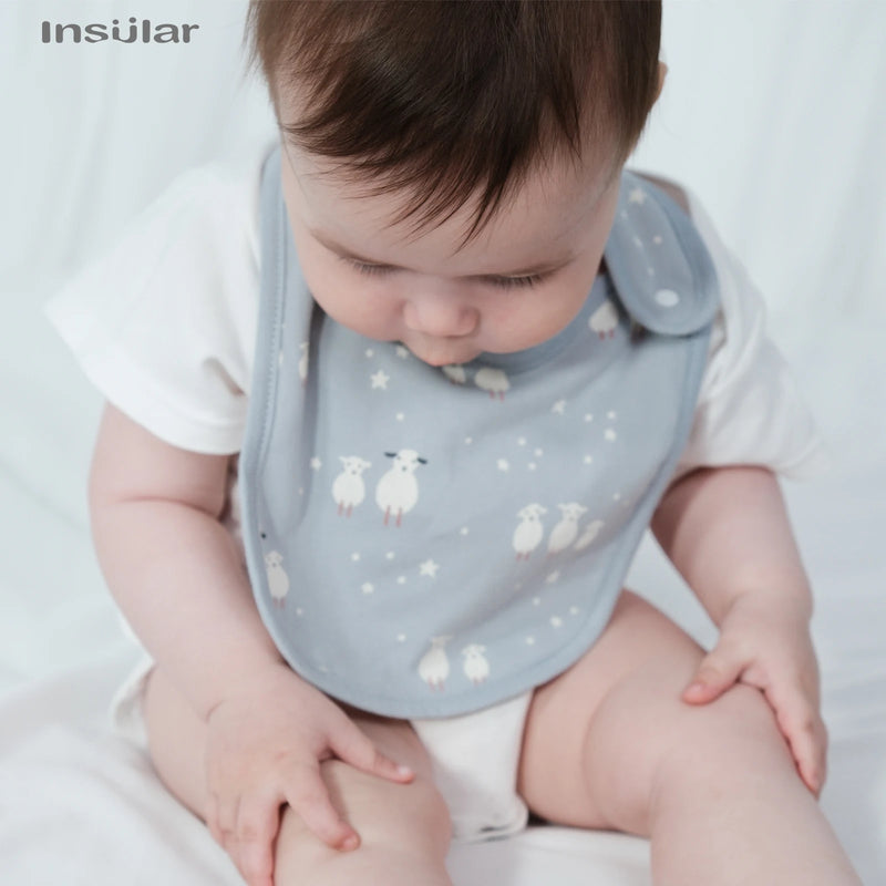 Juego de 3 baberos impermeables para bebés y niños, delantal con dibujos animados, pañuelos para la cena, paños para eructar, accesorios para bebés.