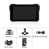 5" Portable Motorcycle Navigation GPS Wireless Carplay&Android Auto Moto Monitor IPX7 Waterproof Display Dual Bluetooth 5.0