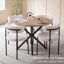 EGOONM 4Pcs Nordic Style Dining Chairs Upholstered Kitchen Chairs with Teddy Velvet Chair Home Desk Dining Room Kitchen Chairs