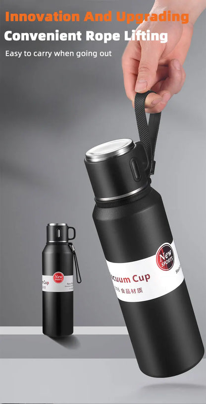 Large Capacity 1500ml Coffee Thermos Vacuum Bottle with Tea Filter Travel Stainless Steel Vacuum Flasks Cup Keep Hot Cold 1L