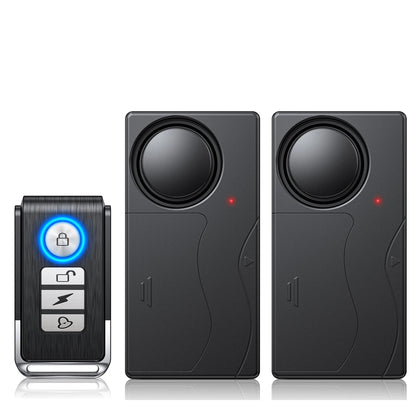 Extractme 108dB Anti-Theft Alarm Wireless Vibration Alarm with Remote Control Door and Window Alarm Car Alarm Security System